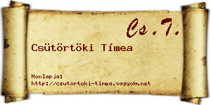 Csütörtöki Tímea névjegykártya